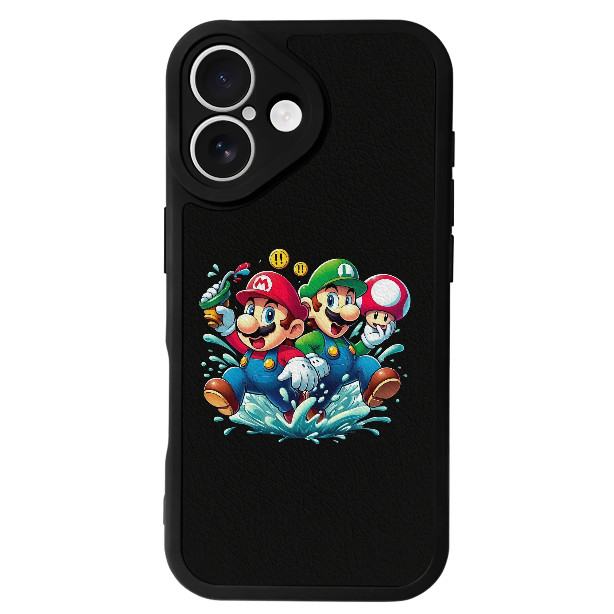 マリオ グッズ ルイージ - IPhone 16シリーズ対応 ・ シリコンスマホケース ・ レザー調 ・ 高精度フィット ・ 耐衝撃 ・ ワイヤレス充電対応 ・ 精密カット